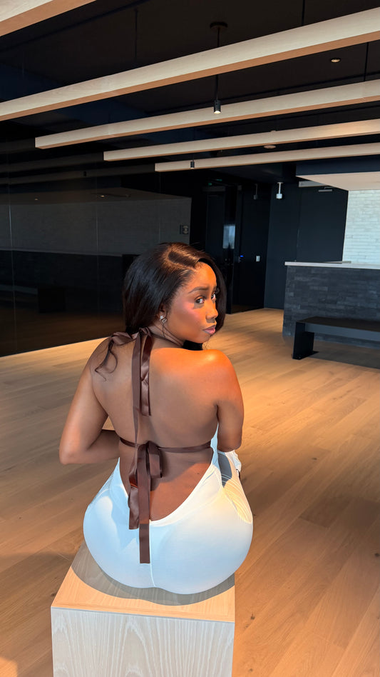 The Nyra Romper Ivory