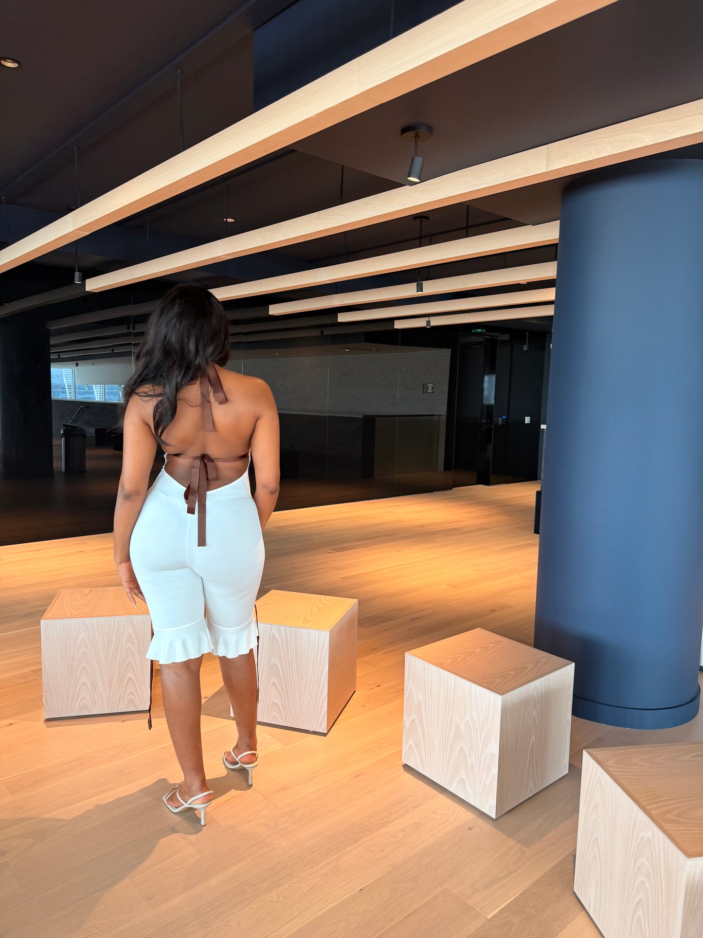 The Nyra Romper Ivory